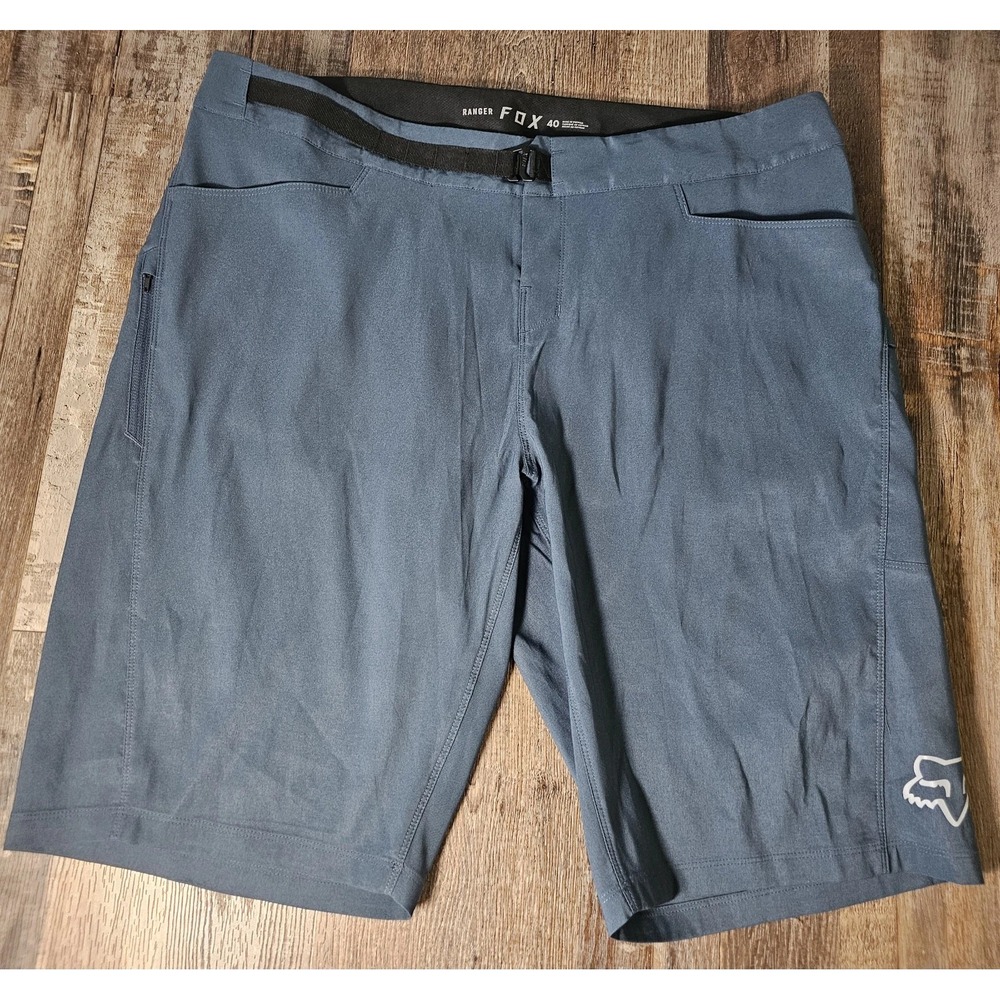 Fox Ranger Racing Shorts Mens 40 Blue/Gray Cycling Motocross Cargo Pockets Belt